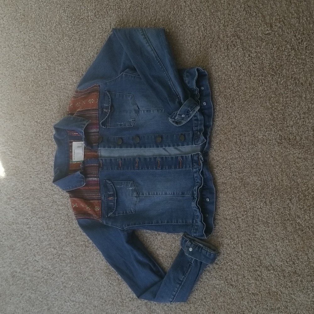 Life In Progress Boho Jean Jacket - Picture 3 of 9